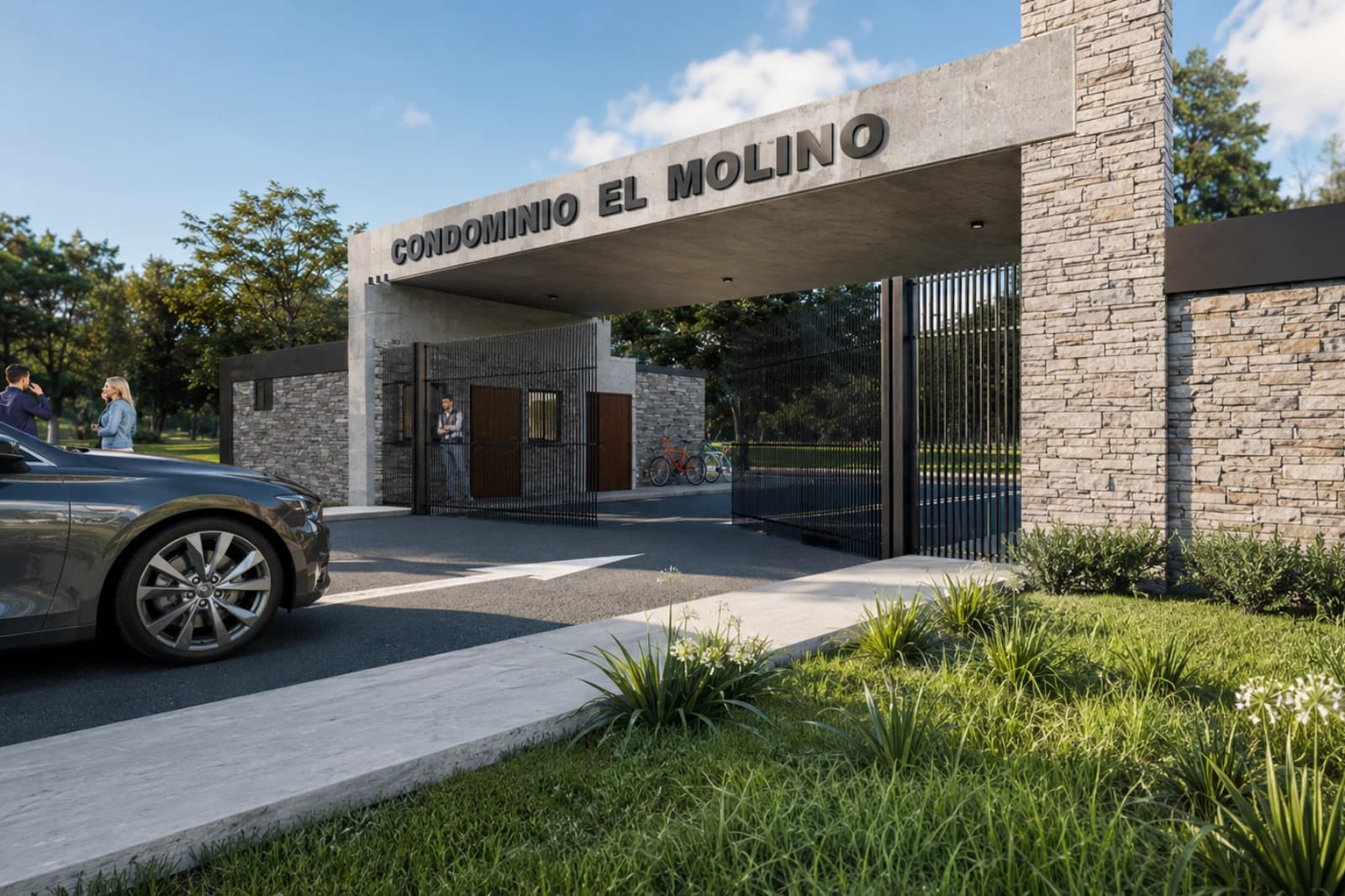 Acceso principal de Condominio El Molino